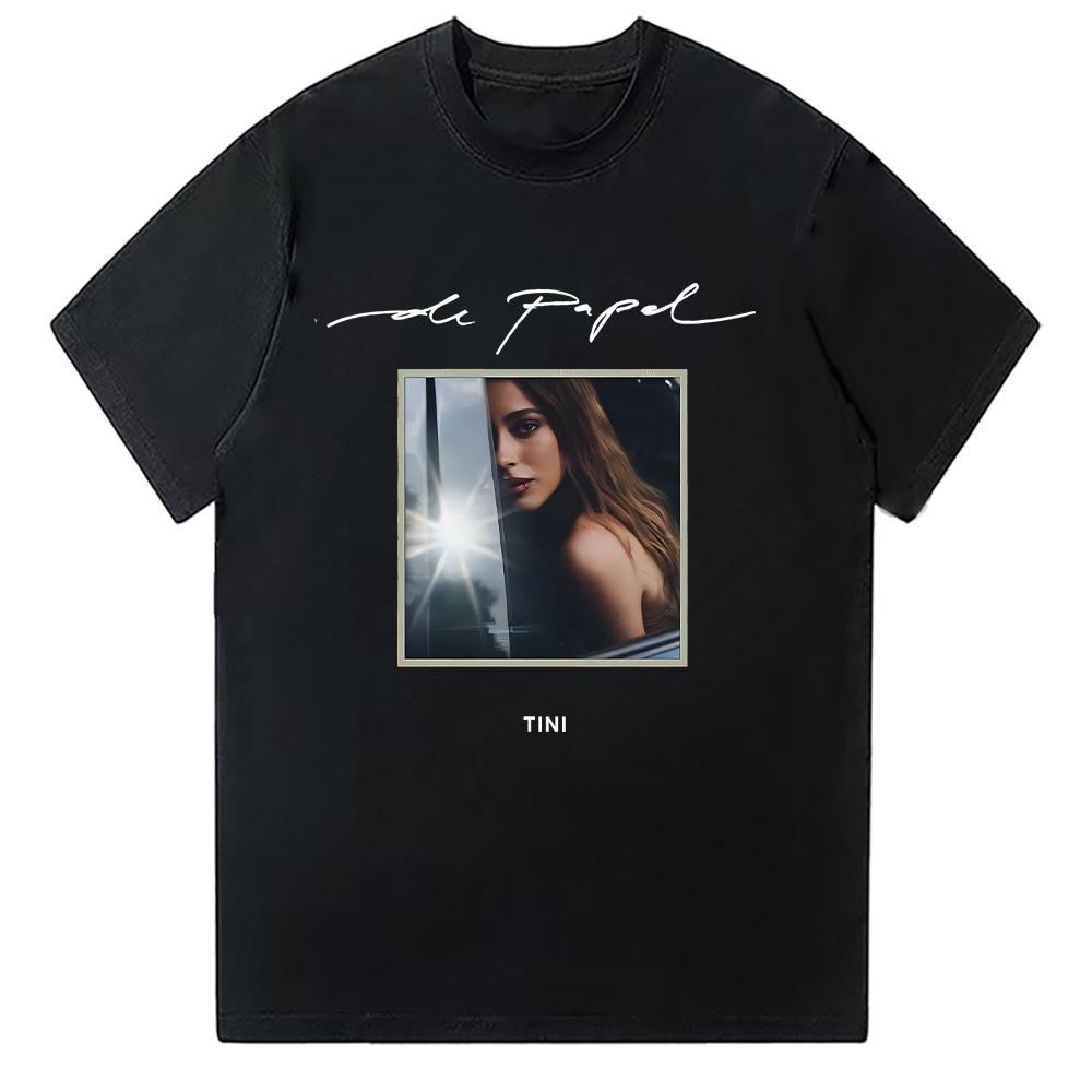 Tini De Papel 2025 Grafická trička Pánská Dámská Retro Vysoce kvalitní Módní oblečení Estetická Oversized Bavlněná trička Streetwear