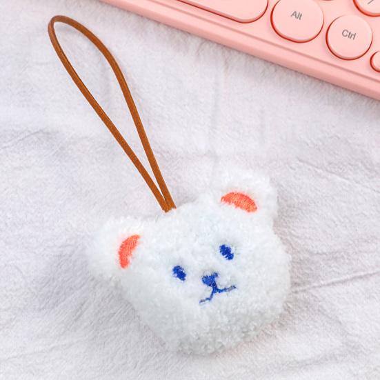 Precioso llavero con decoración de oso y cabeza con tacto acogedor