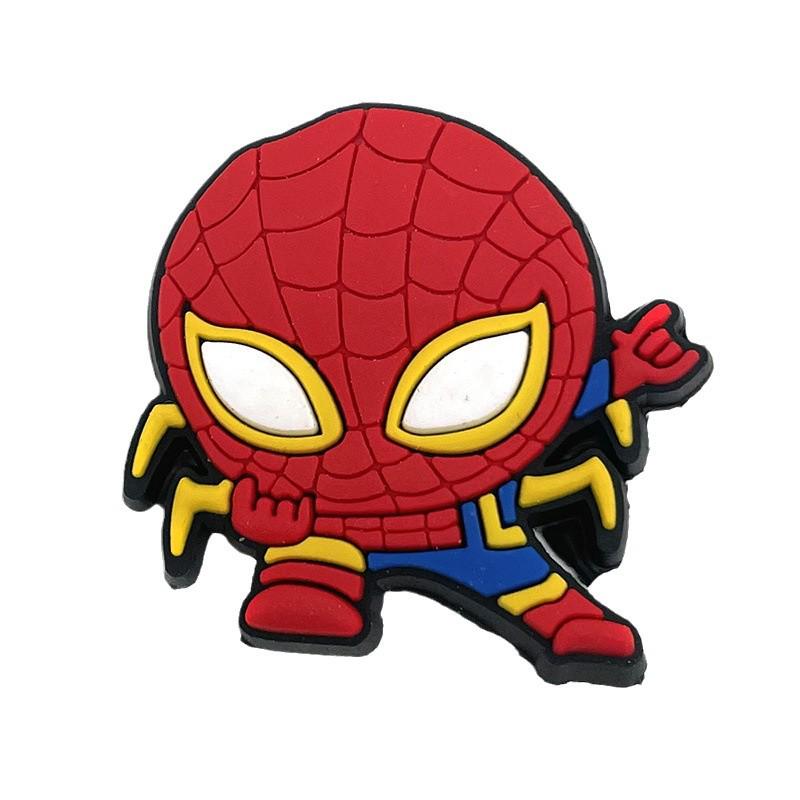 Spider-Man Crocs 13-Piece Shoe Charm Set - Soft PVC Decorations for DIY Garden Footwear