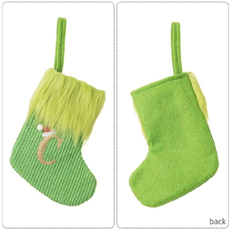 Stylish Embroidered Alphabets Christmas Stocking Knitted Festival Sock for Children Multicolors Holiday Stockings