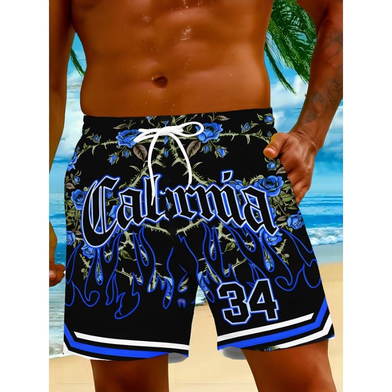 

Men s 3D printed casual shorts, fashionable summer design, suitable for outdoor sports XL