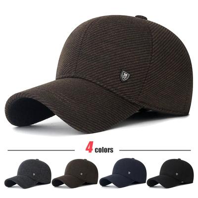 Herren Winter Baseballkappe mit Ohrenklappen, Winter Baseballmützen mit Ohrenklappen für Männer Outdoor Laufen Verstellbare Größe