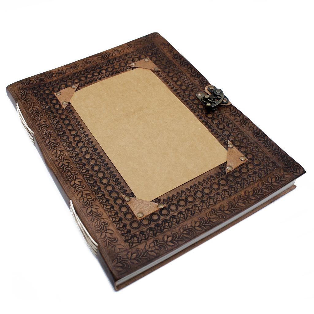 Custom Leather Notebook 25x32.5 cm, 200 Pages