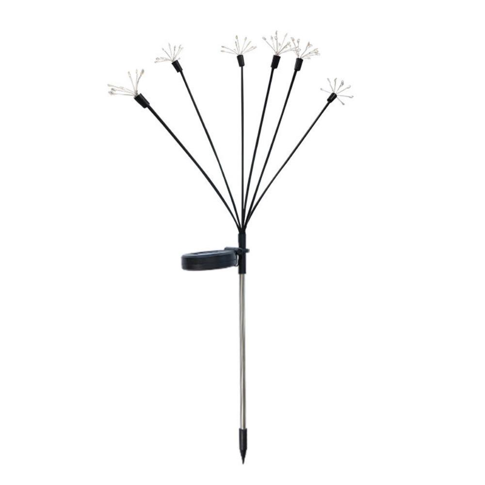 LED Solar Flower Lights Outdoor Waterproof Garden DIY Firework Decor Path Stake Solar Lamp for Street Walk Patio