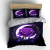 "Purple Rose Moon Decor Set" Soft Comfortable Duvet Cover Bedding Set Included 1*Duvet Cover & 2*Pillowcases gift