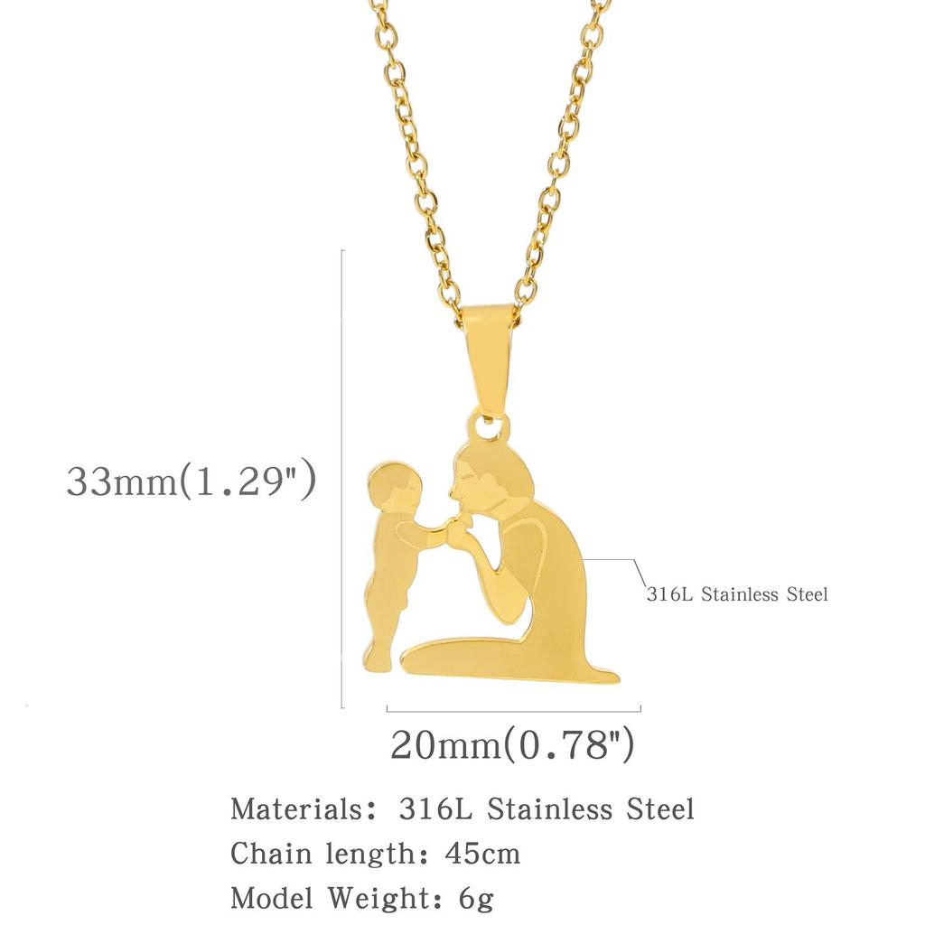 Mother's Day Heart Pendant Necklace - Love Letter Design