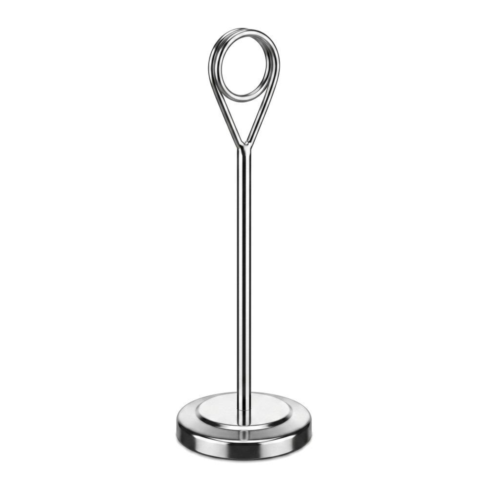 Stainless Steel Table Number Holder Ring clamp Picture Stand Photo Stands  Hotel Restaurant Home серебряный