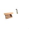 Shelf Drawer with Compartment for Home Decor Storage And African Sculpture Tabletop Ornament Vintage
