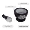 Divit Shilp Mortar and Pestle, Natural Stone Grinder for Spices, Pastes, Herbs, Seasoning etc. (Black with Engraving)