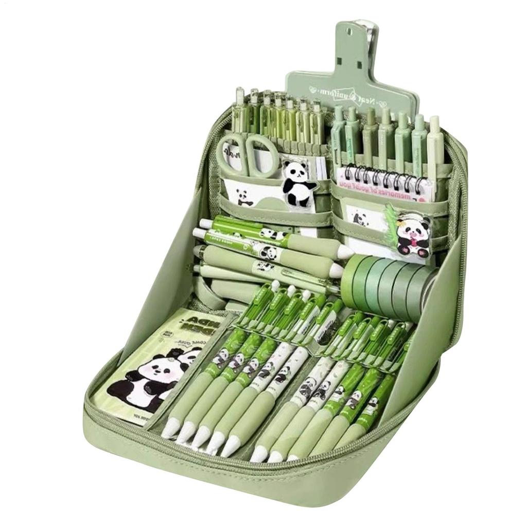 Piccolo Set di Cancelleria Panda Astuccio per Studenti Adesivi Matita Cancelleria Regalo Materiale per l'Apprendimento Strumenti Completi per la Scrittura Accessori