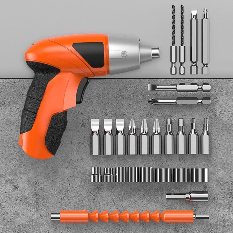 Electric Screwdriver With 3.5Nm Torque Control Ergonomic Handle Fast Charging Interchangeable Bit DIY Projects