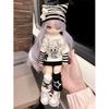 BJD Doll Clothing Set 1/4 1/6 1/3 Scale Dolls Cat Ear Kawaii Harajuku Style Outfit Fabric Costume