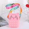 Neue Mädchen Blase Handtasche Prinzessin Geldbörse Weiche Silikon Umhängetasche Kinder Nette Katze Cartoon Rucksack Stressabbau Spielzeug Schulter Tasche