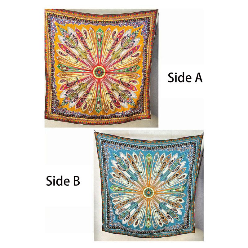 106*106cm 100% Maulbeerseide Hochwertiger doppelseitiger quadratischer Schal Schal Halstuch