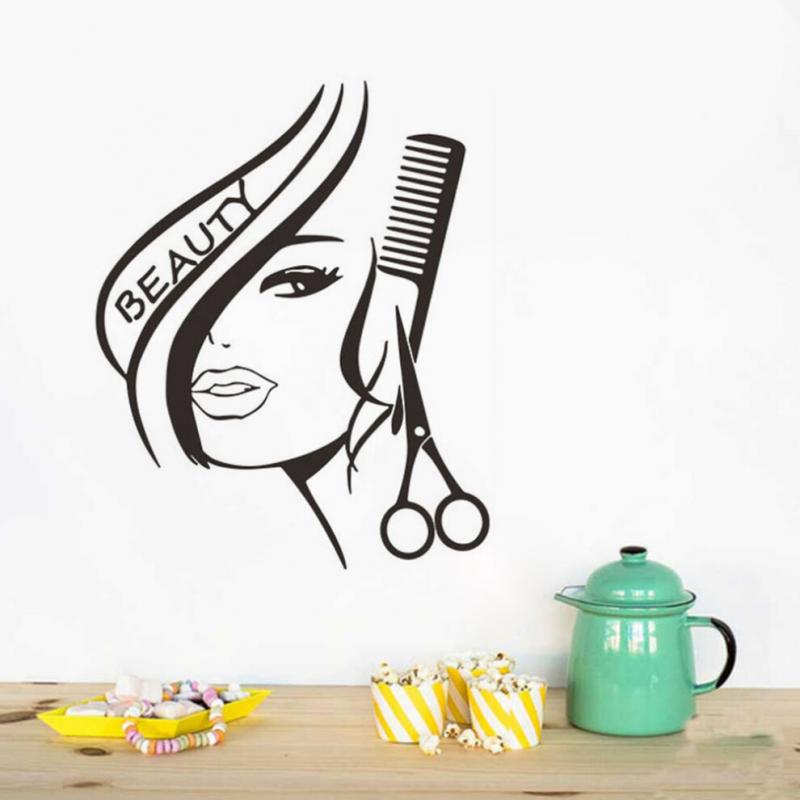 Wandtattoos Wandsticker Salonsticker Schwarz, 2pc