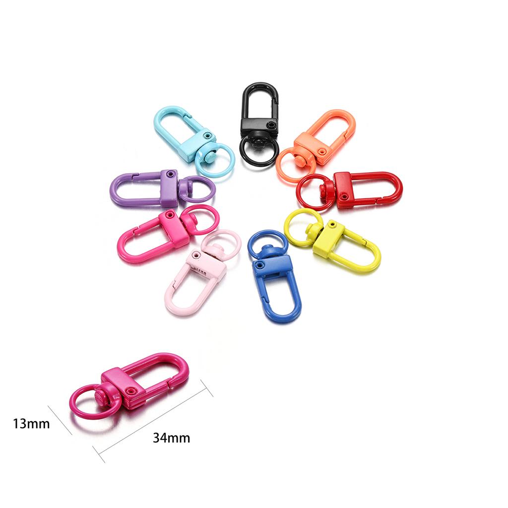 10pcs/lot 12*33mm Dog Buckle Zinc Alloy Bag Hook Buckle Key Ring Connectors For DIY Jewelry Making Supplies