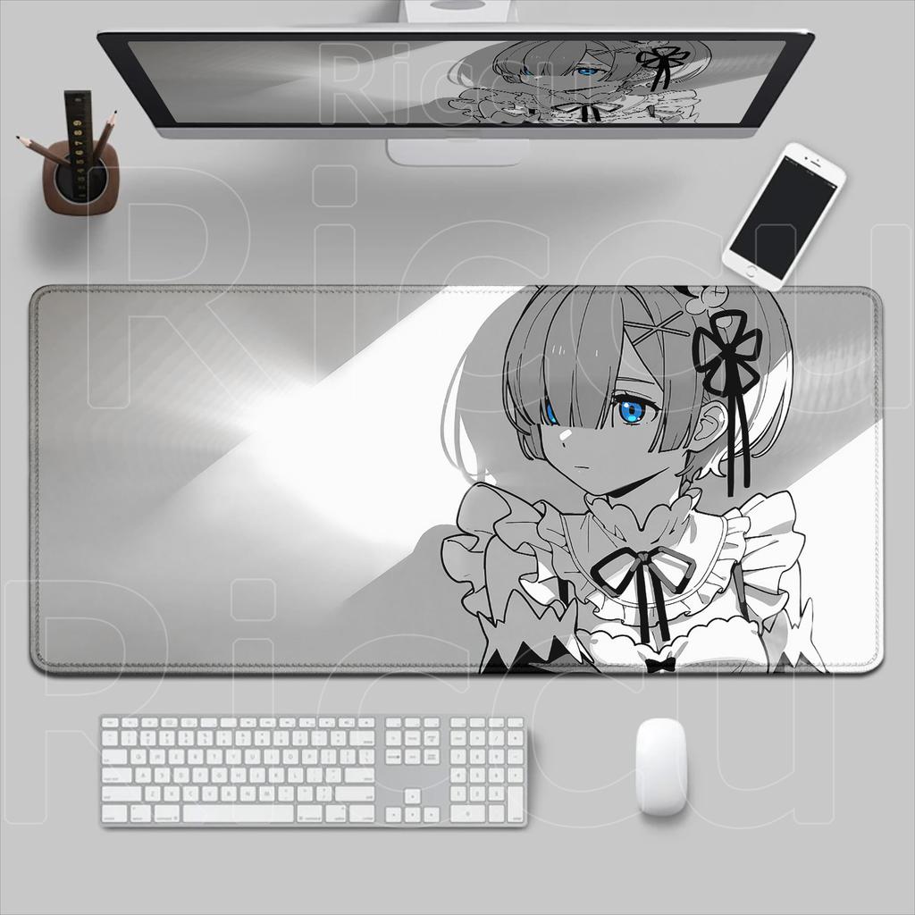 HD Printing Pretty Thread Draft Girl Laptop Mousepad PC Gaming Mouse Pad Computer Mouse Mat Non-slip Carpet Keyboard Mat Deskmat