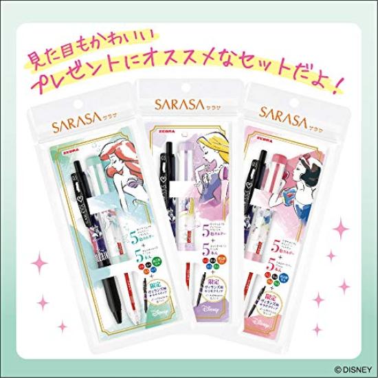 Zebra Sarasa Clip Sarasa Select Pen Disney Princess Set Ariel Multi-Function SE-S5A20-DSP2-AE