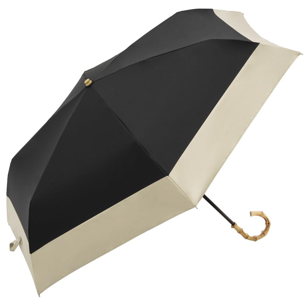 

Because Folding Umbrella PU Two-Color Large Tote Bag, Mini, Black, B-093749