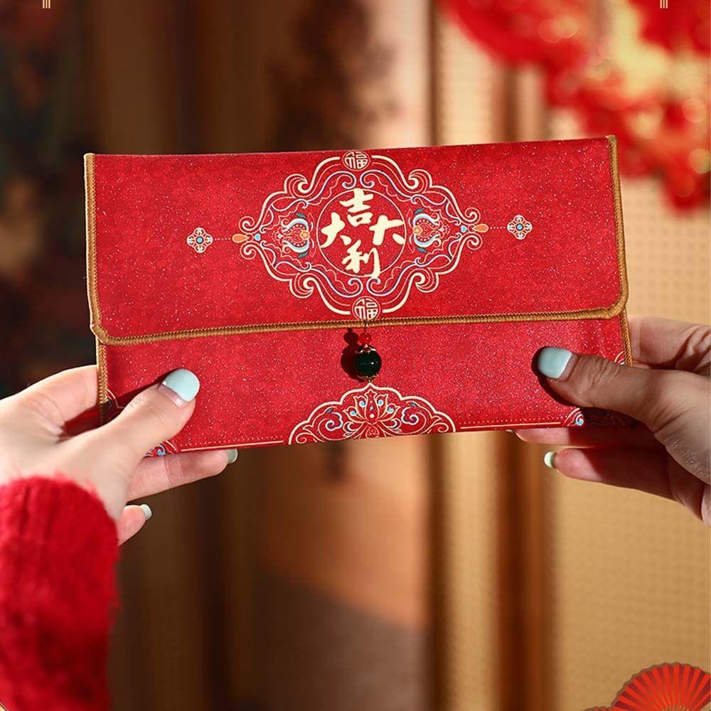 Chinese Style Lucky Money Bag Blessing Red Pocket New Year Red Envelopes  Celebration Party