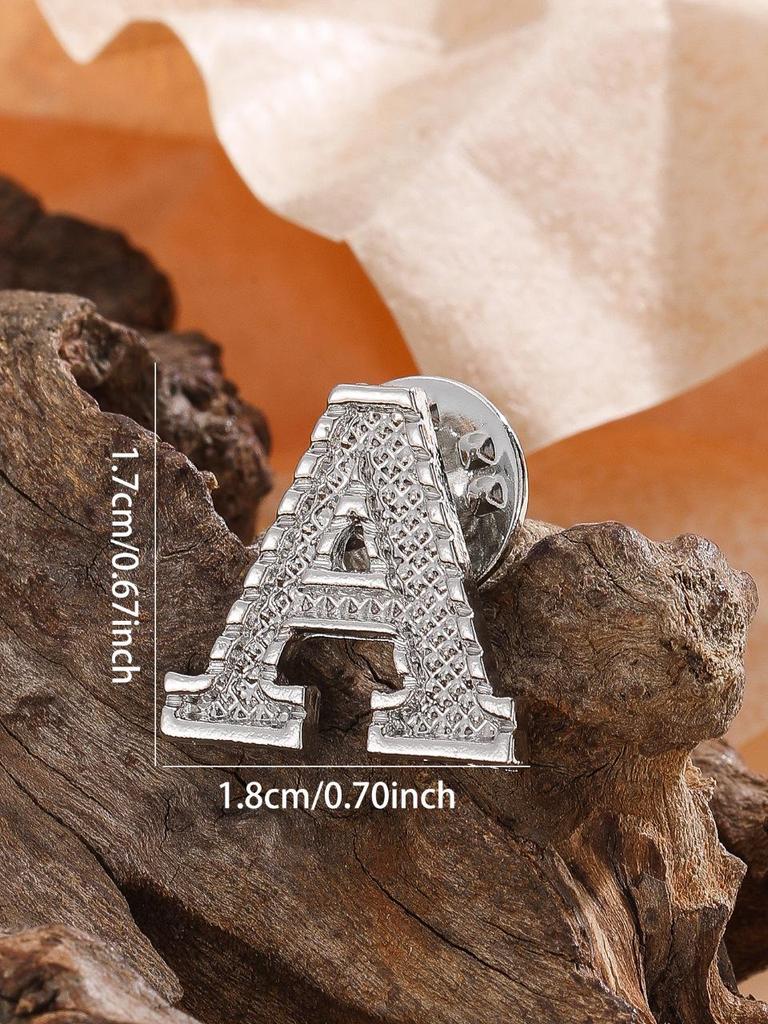 Luxury Alphabet Brooch: Elegant 26-Letter Fashion Pin to Secure Clothing in Style