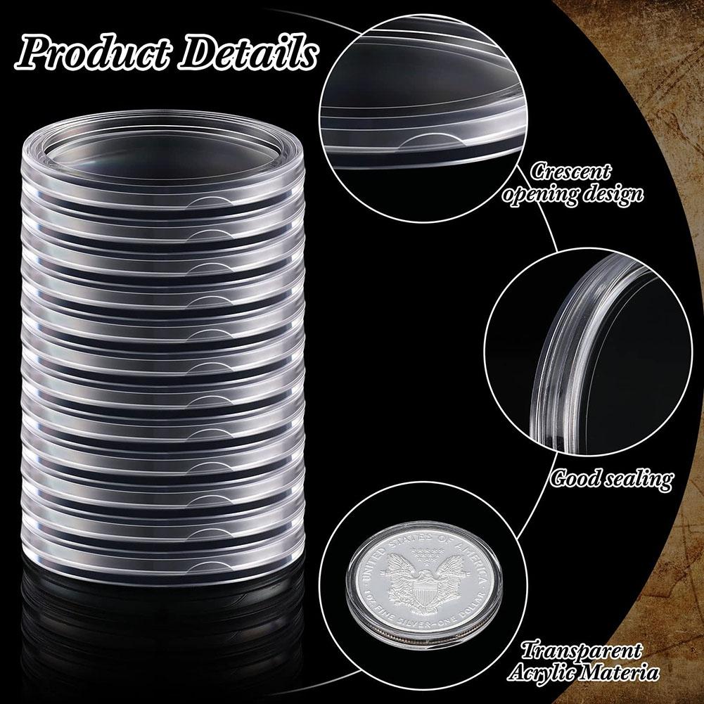Scatola di Protezione per Monete da 30 mm Scatole Capsule Rivestimento Moneta