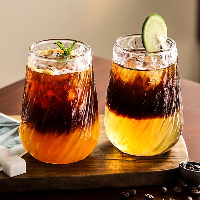 Shangqi Vintage American Whirlwind Glass Coffee Cup Set