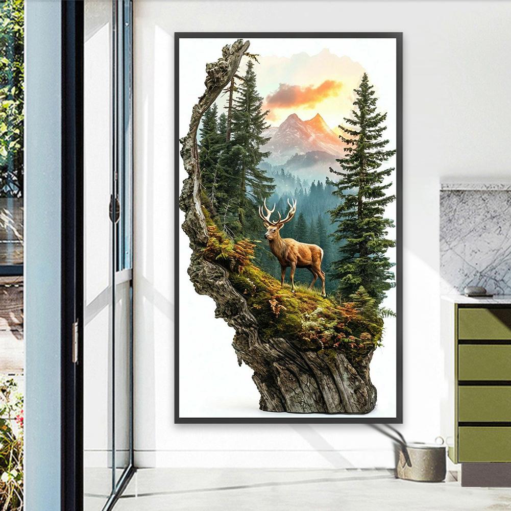 5D DIY Full Square Drill Diamond Painting Animal Kit Home Decor Art 45x75cm