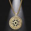 LIKGREAT Vintage Compass Pendant Necklace For Men Stainless Steel Neckchain  Hip-hop Style Ocean Adventure Pirate Style Jewelry