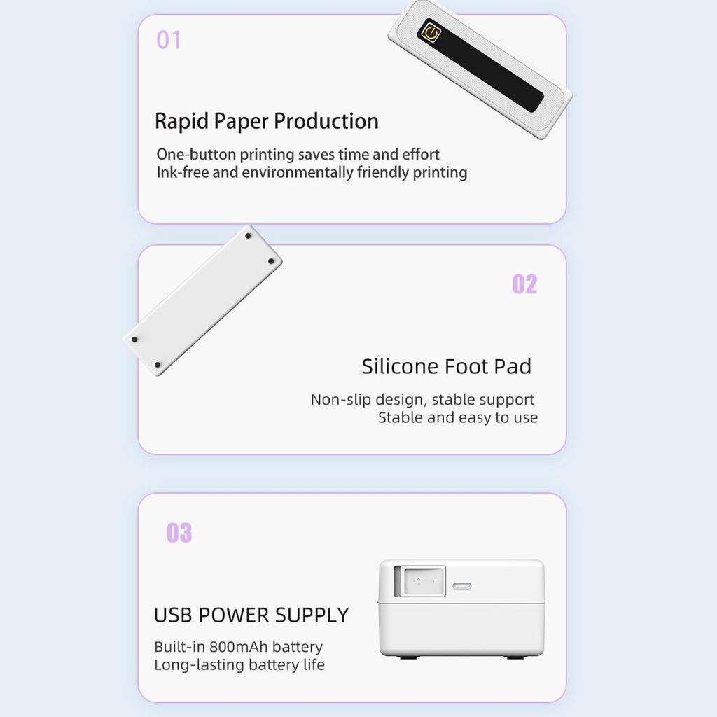 Tragbarer Mini-Fotodrucker ohne Tinte