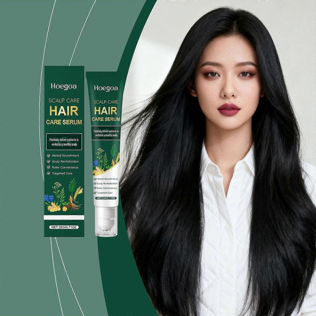 Hoegoa Herbal Scalp Essence Roll-On Smoothing, Light And Lustrous Hair Scalp Massage Hair Care Essence