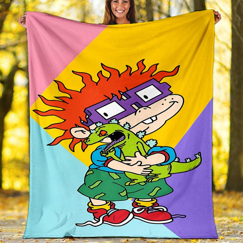 Rugrats Theme Printed Blanket - Perfect for Couch, Bed, Travel & Outdoor Use | Machine Washable, Cozy & Durable.