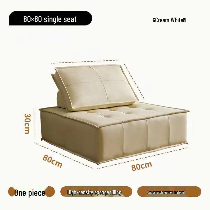 Minimalist Tech Fabric Double Module Sofa for Small Apartments