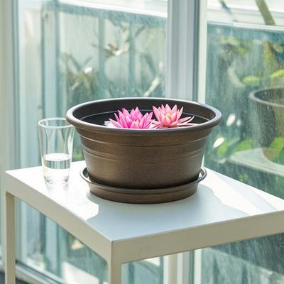 Răsadniță Retro Lotus Diametru Mare Vas de Flori Jos Plastic Răsadniță Hidroponică pentru Cultivarea Semințelor de Lotus Plante Acvatice Utilizare Grădină Balcon