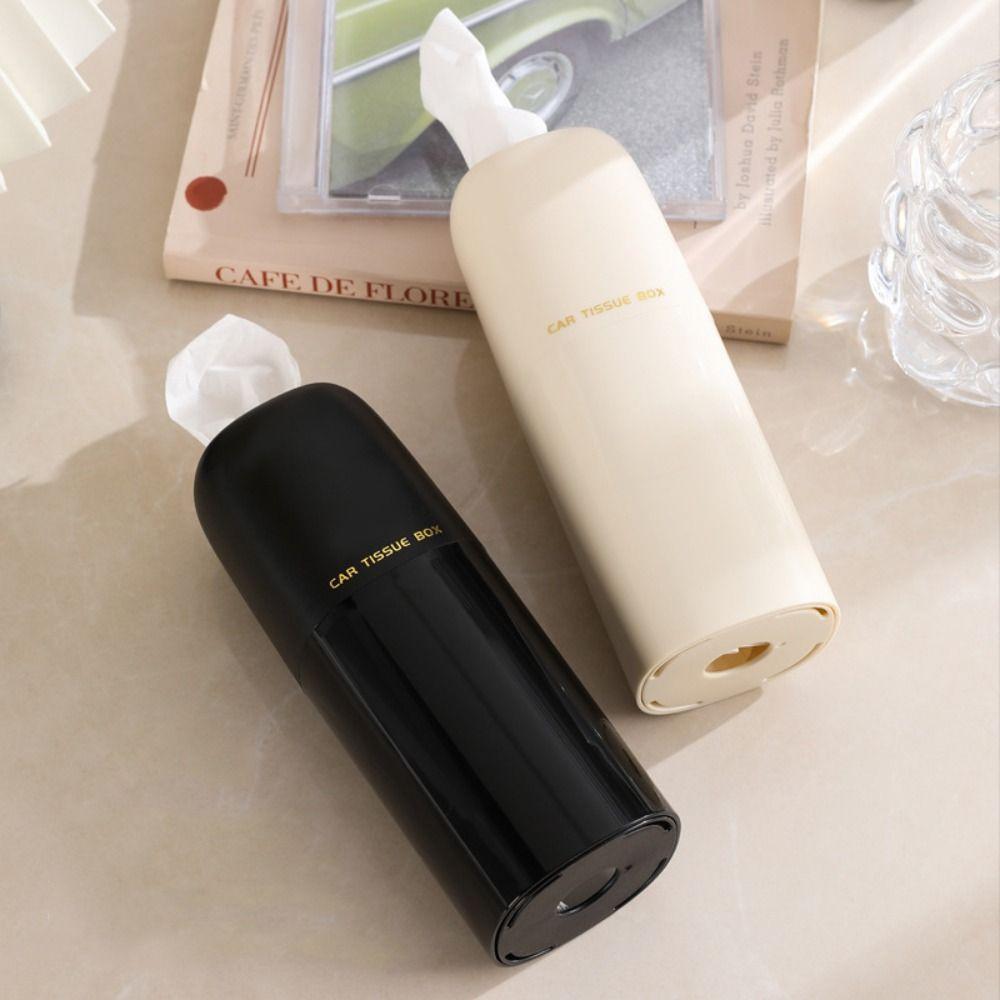 Refillable Car Tissues Cylinder Cup Holder Compact Tissues Box Round Tube Tissue Container  Office
