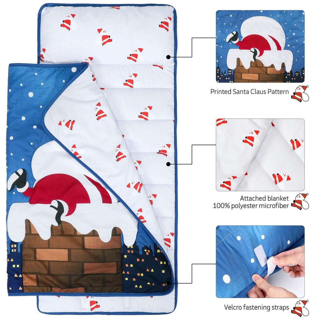 Soft and Breathable Baby Nap Mat: Polyester-Cotton, Foldable, Anti-Kick, Ideal for Kindergarten Sleeping.