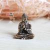 Vintage Brass Sakyamuni Buddha Mini Statue Ornament for Entryway Decor