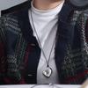Drawstring Heart Pendant Necklace Romantic Sweater Chain Pull-out Fashion Choker  Accessory