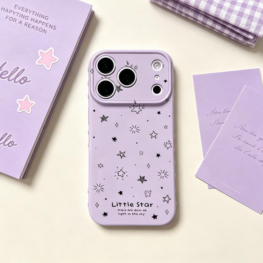 Hand-painted stars are suitable for creative iPhone17/16PRO anti-drop new 15/17 mobile phone case Apple 17max women
