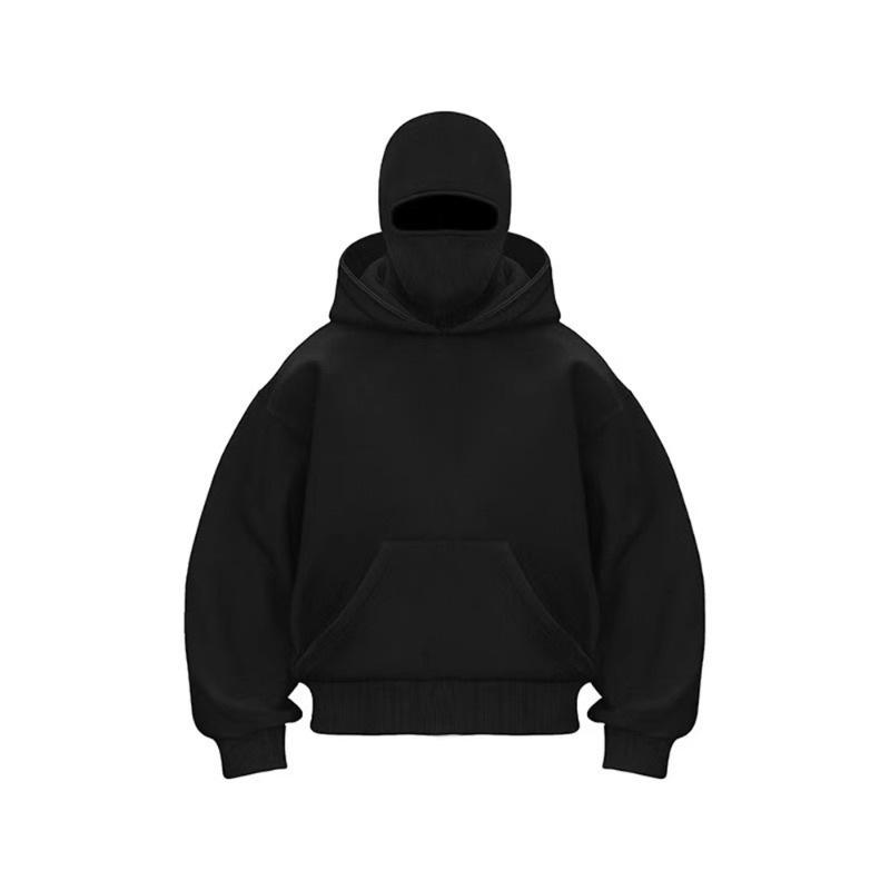 Unisex Sweatshirt med Dubbel Huvuva och Maskerad Dragkedja - Höst Lätt Bräda Edition