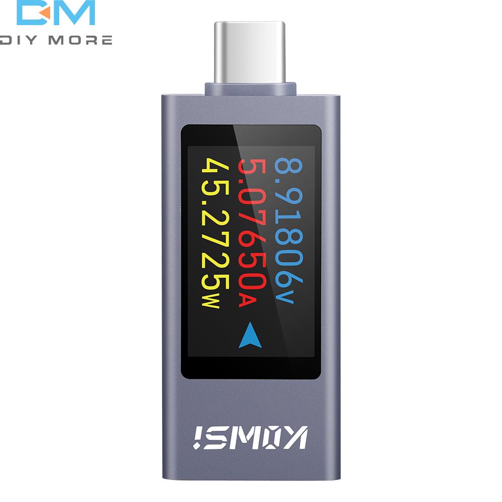 KWS-2301C Current and Voltage Monitor DC 4-30V 0-12A Type-C Power Meter Tester PD Battery Capacity Digital LCD Display Meter
