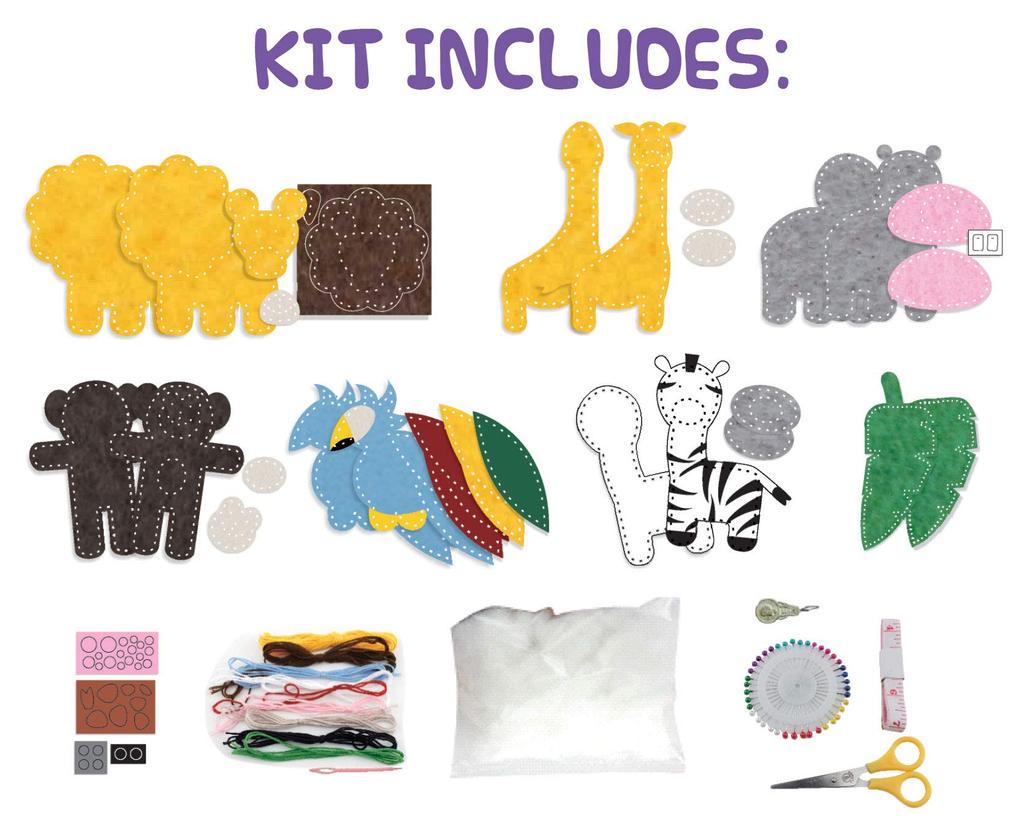 Peachy Keen Crafts My First Sewing Kit Beginner Sewing Set for DIY Stitches with Travel Case Best Crafts for Beginners Kids,