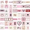 50Pcs Cartoon Pink Ballet Aesthetic Stickers, Waterproof Vinyl Graffiti Decals for Guitar Laptop Luggage DIY Scrapbooking