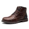 Men's Retro Leather Side-Zip Martin Boots - Autumn/Winter Mid-Cut Cowhide British Work Boots