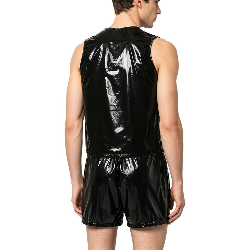 Traje de Sudoración Impermeable para Hombre S-3XL Top sin Mangas y Boxer con Cierre Lateral Ropa Deportiva Adaptativa para el Cuidado de Personas con Discapacidad
