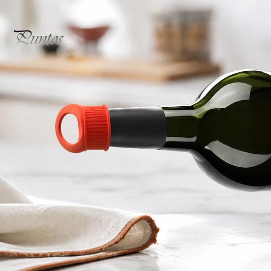 Bar Accessories for Home Silicone Wine Bottle Stopper, Preserve Freshness Champagne Sealer, Reusable Colorful Corks Bottles Standard Sealer