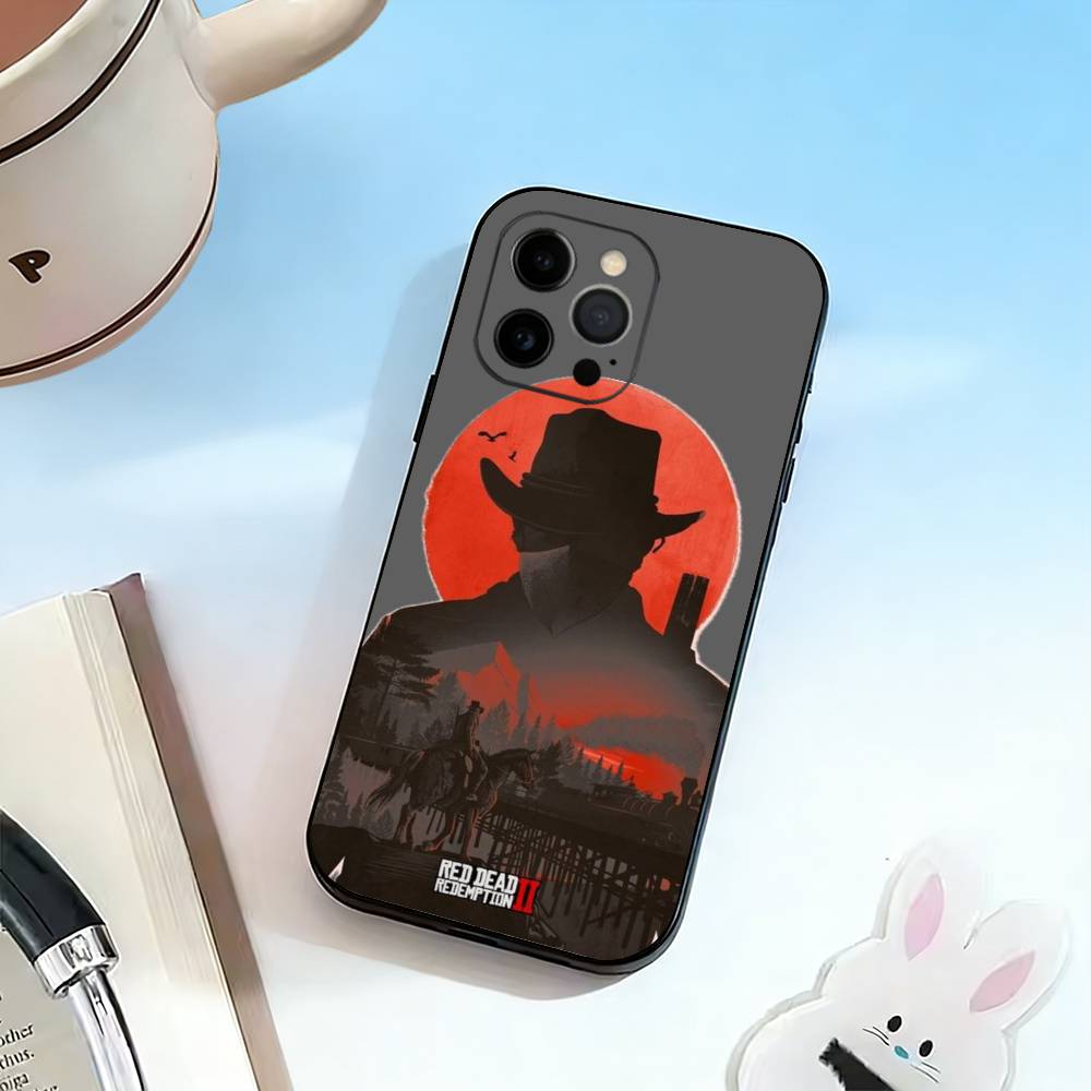 Game of the-Red Dead Redemption 2 Phone Case For iPhone 17, 16,15,14,13,12,11 Plus,Pro Max, Others Soft Black Cover
