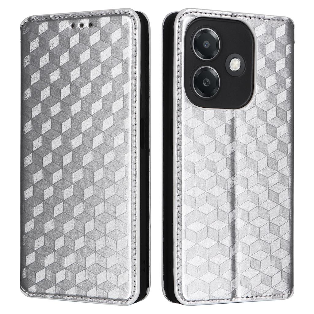 For Oppo A3 4G/A3 5G/A3x 4G/A3x 5G/A40M 4G/A40 4G/A3i 5G/A60 5G Wallet Case Rhombus Imprinted Leather Phone Cover