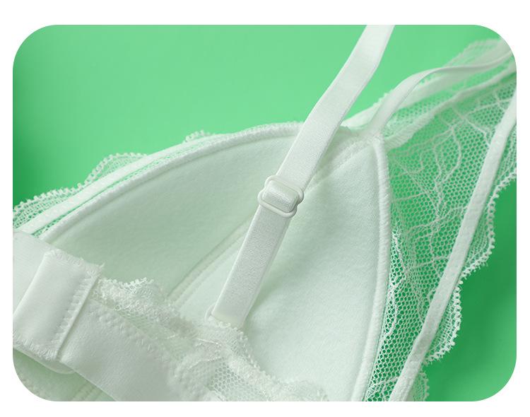 Triangle Cup Lace Wireless Bra - 100% Mulberry Silk, Sexy & Lightweight for Summer