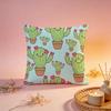 Cute Desert Cactus Print Cushion Cover Comfortable Durable Pillow Cover MultiScene for Home Office Car Sofa